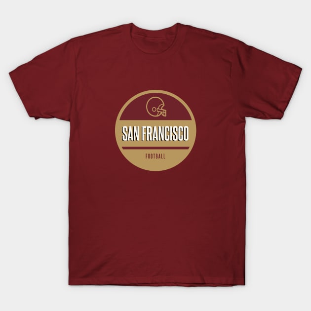 san francisco retro football T-Shirt by BVHstudio